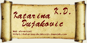 Katarina Dujaković vizit kartica